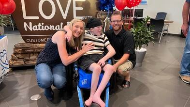 Wish kid Colin and his parents