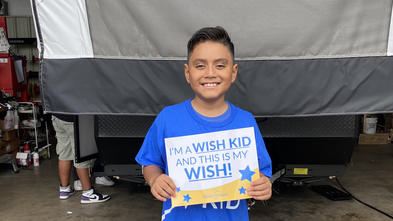 Yaro's wish to have a travel trailer will take him to his favorite place, the outdoors!