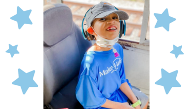 Wish kid Lorenzo on a train