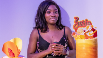 Zaria with cake