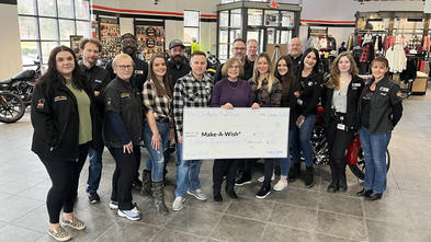 Steel City Harley-Davidson presenting its donation to Make-A-Wish. 