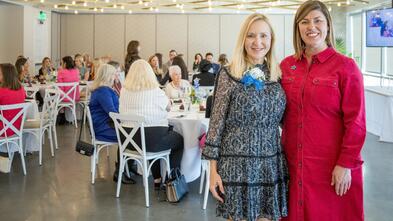 Trudy (L) with Misty Farmer, president and CEO of Make-A-Wish SC