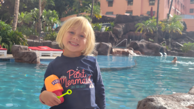 Lorelei at the pool