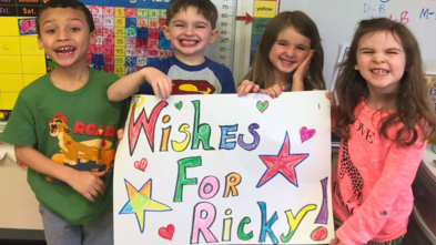 Kids fundraising at school
