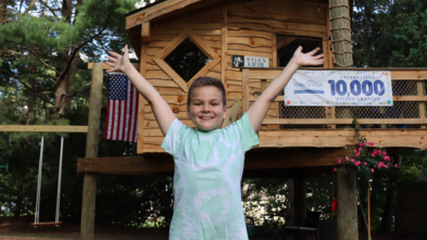Wish kid Kyle, our 10,000th wish recipient, wished for a treehouse