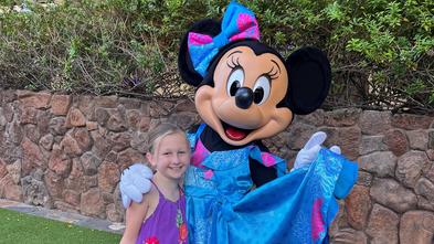 Alina with Minnie Mouse 