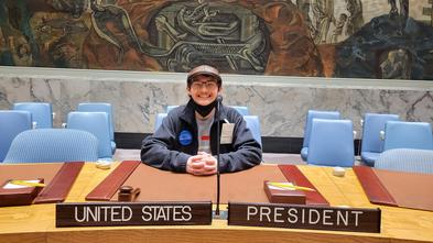Kaleolani as president at UN
