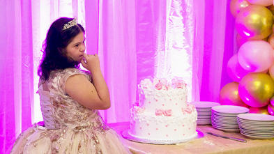 Lupita during her wish to have quinceañera