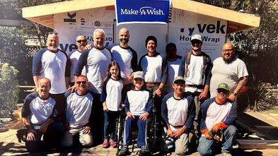 BHM Construction team with Rowan at his wish celebration.