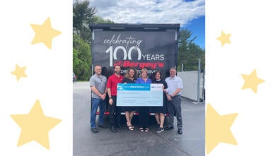 Pictured here are Joe Weaver, Luke Bergey, Renita Shelly, Make-A-Wish York Regional Senior Director Ann Waltman, Glenda Leatherman and Steve Wildasin.