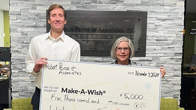 Thank you to Robert Peirce & Associates P.C. for their kind contribution.