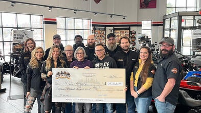Steel City Harley-Davidson presenting its donation to Make-A-Wish. 