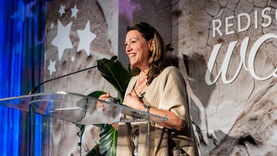Betsy Biern at the Evening of Wishes Rediscover Wonder Dinner Program
