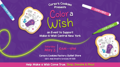 purple color a wish logo for event