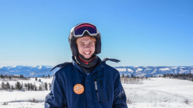 Ford skiing in Colorado on his wish trip