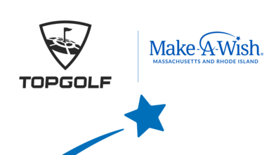 Topgolf logo with Make-A-Wish logo