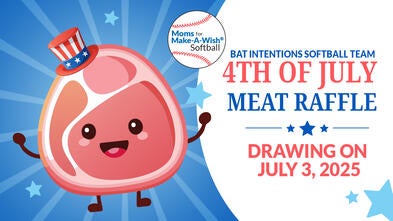 Bat Intentions Softball Team 4th of July Meat Raffle