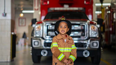 Jayce's wish to be a firefighter