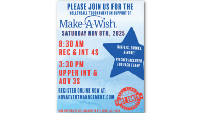 Hot Shots Volleyball Tournament in Support of Make-A-Wish Rochester
