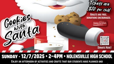 Cookies with Santa Event Graphic