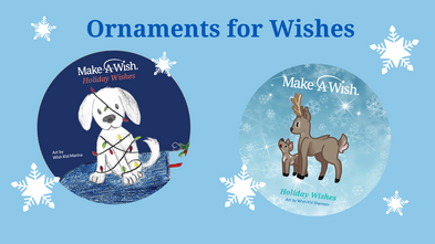 Two ornaments designed with wish art