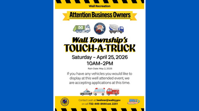 Image shows the flyer for the Touch-A-Truck event