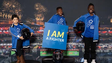 Wish kids at the F1 track