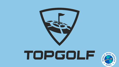 Top golf logo on a light blue background