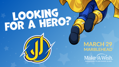 Looking for a hero? March 29 in Marblehead - Super JJ!