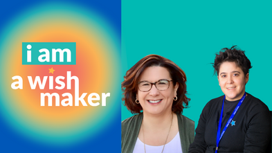 Headshots of Teresa and Gabby in front of a teal background