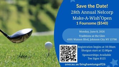 CNY Nelcorp MakeAWish Open graphic postcard