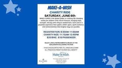 Image shows a flier for Charity Ride