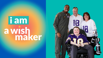 Nash and his parents with Justin Jefferson