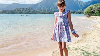 Wish kid Lillian on her wish trip to Hawaii