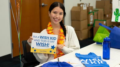 Samantha's wish reveal at the Wish House.
