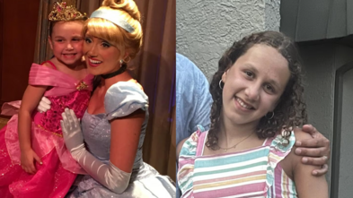 Wish kid Claire then and now