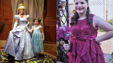 Wish kid Molly then and now