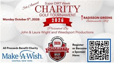 Oswego Super Dirt Week Golf Tournament Details with Red Text