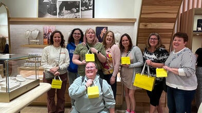 Employees of PNC Wealth Management at Kendra Scott at Ross Park Mall.