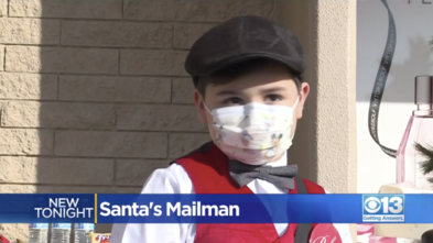 Mateo served as Santa's official Mailman for a Day