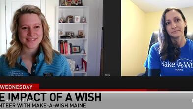 Lani and Kasey discuss volunteering at Make-A-Wish Maine.