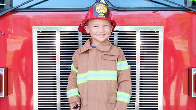 Wish Kid Kashton after he wished to be a firefighter