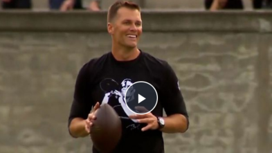 Tom Brady Throwing a Football