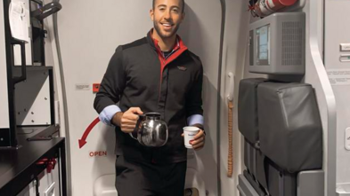 Matt on a Southwest Airlines flight.