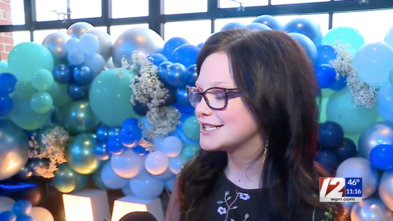 Kaylee speaks at the Evening of Wishes