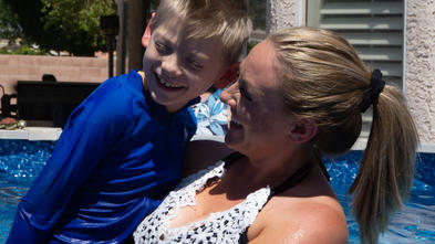 Bradley's wish to have a water therapy pool comes true!