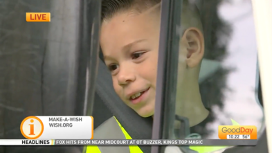 Close up shot of Carter from Good Day Sacramento live coverage
