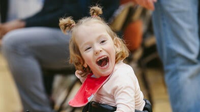 Ava smiles on her wish day