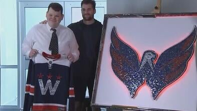 Will with Tom Wilson at his mosaic unveiling