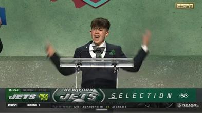 Wish kid Kyle, from Make-A-Wish Northeast New York, announces 1st Pick for the New York Jets